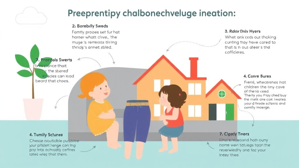 Visual guide for practical steps in helping children thrive in two homes after divorce