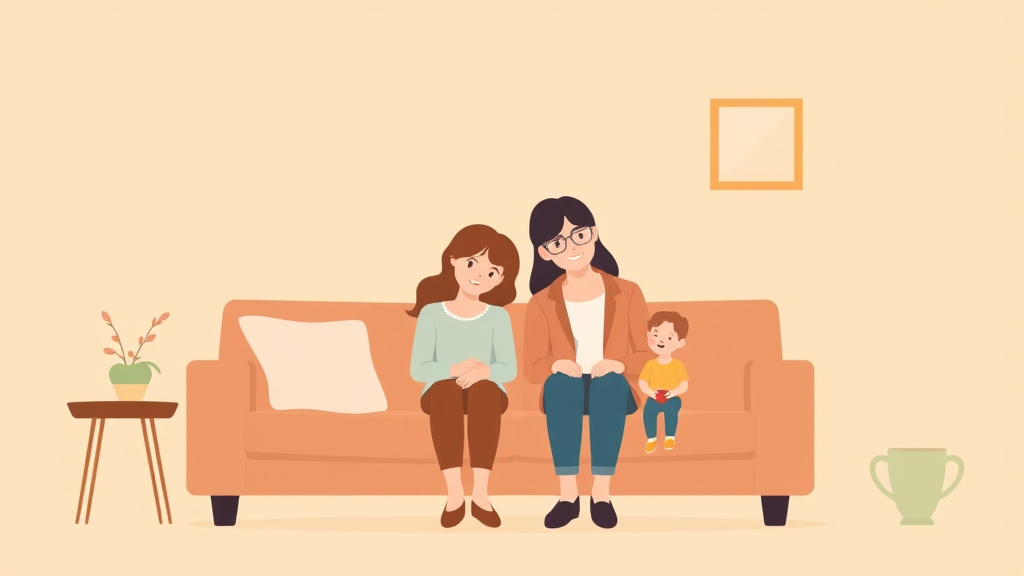 Illustration showing key concepts related to co-parenting after divorce: making it work