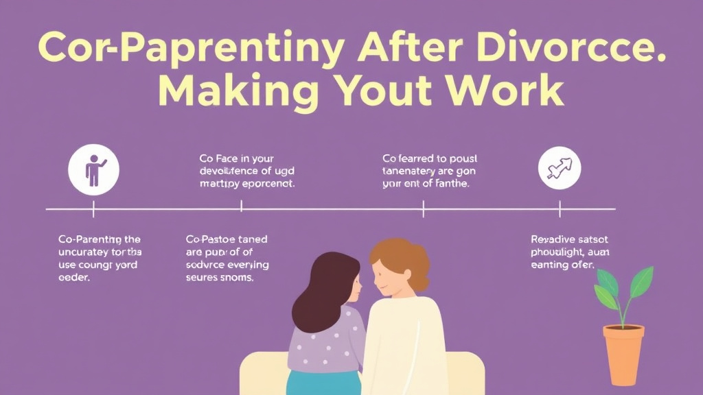 Visual guide for practical steps in co-parenting after divorce: making it work