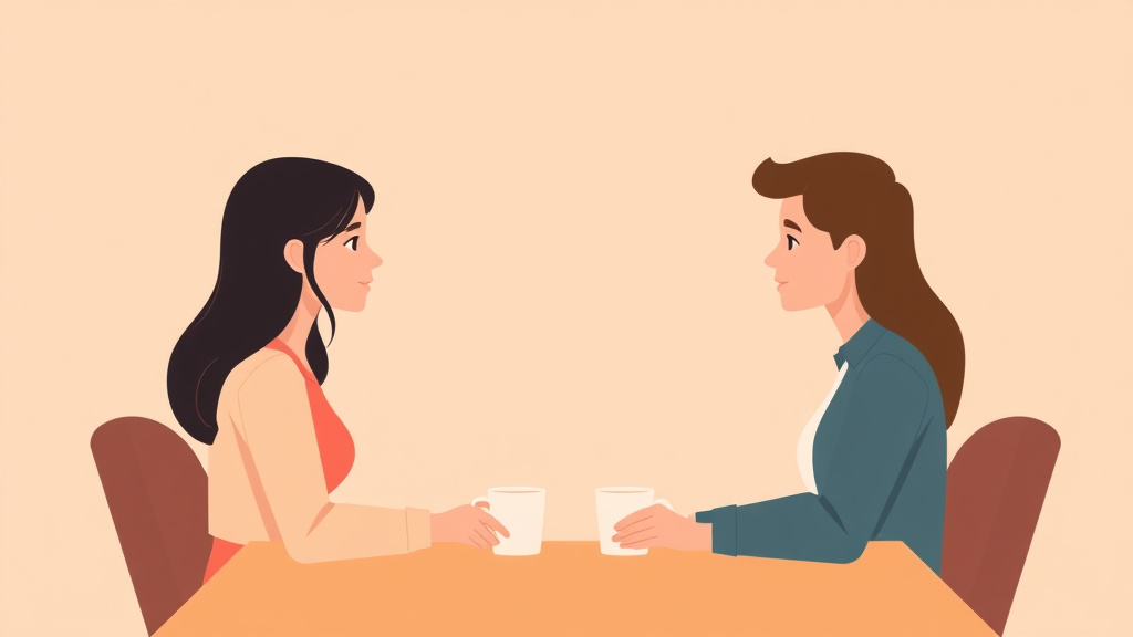 Illustration showing key concepts related to dating after divorce: when and how to start