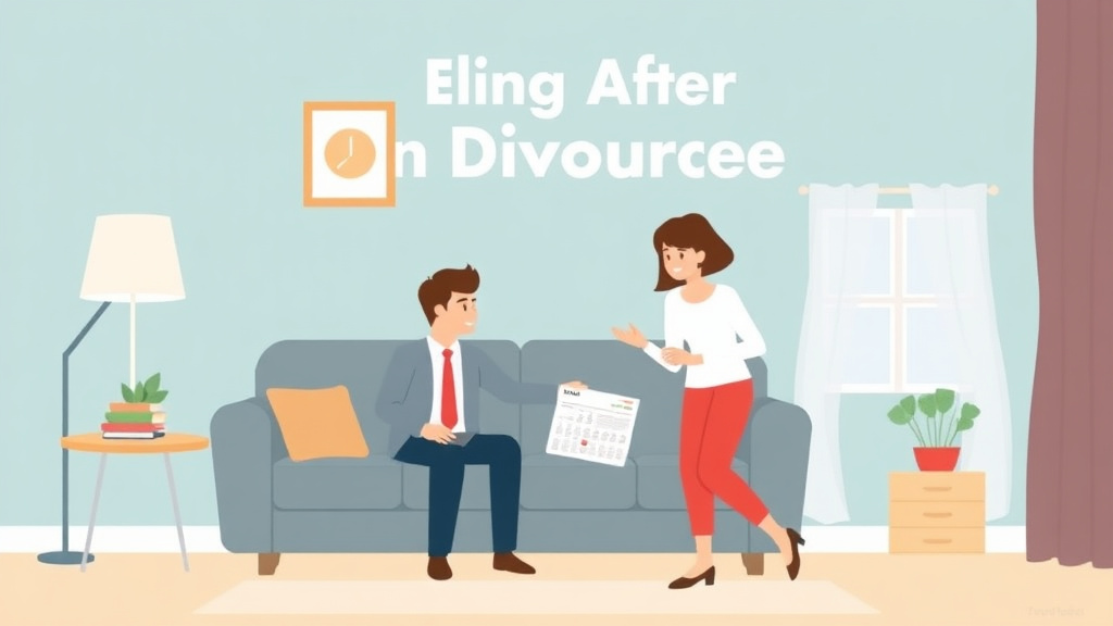 Visual guide for practical steps in downsizing after divorce: making the transition