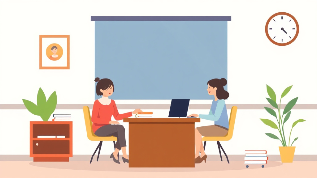 Illustration showing key concepts related to going back to school after divorce: education opportunities