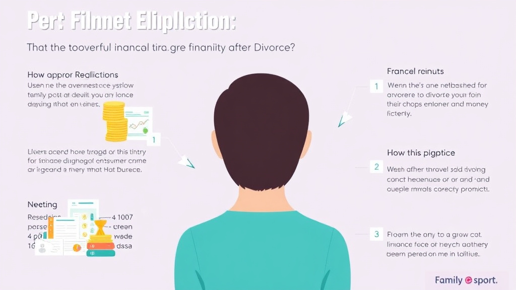 Visual guide for practical steps in financial literacy after divorce: learning to manage money