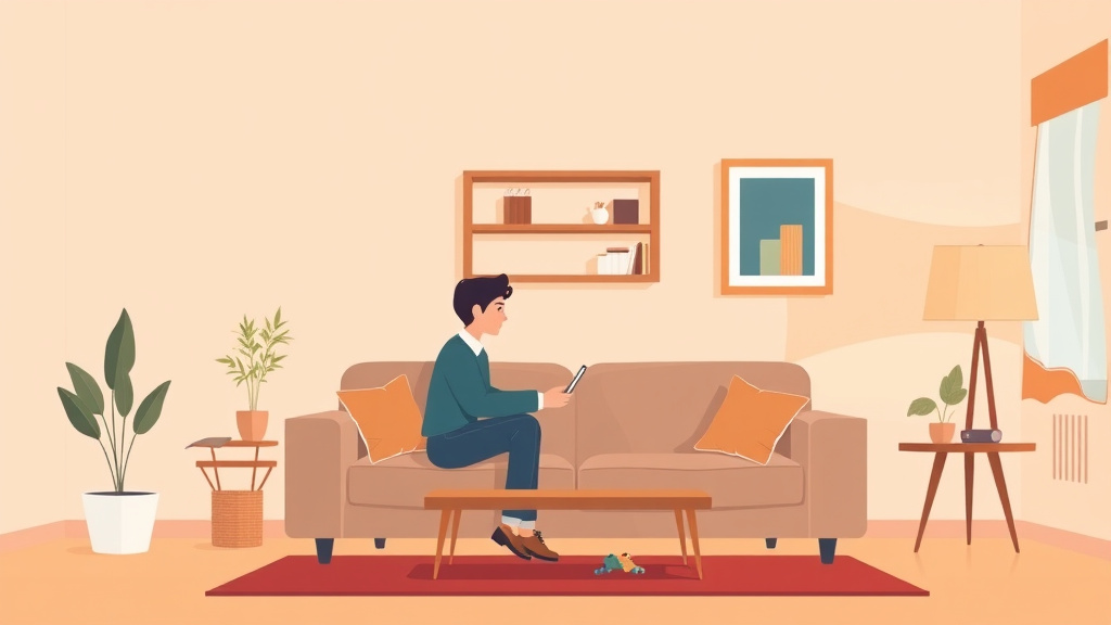 Illustration showing key concepts related to getting your first apartment after divorce