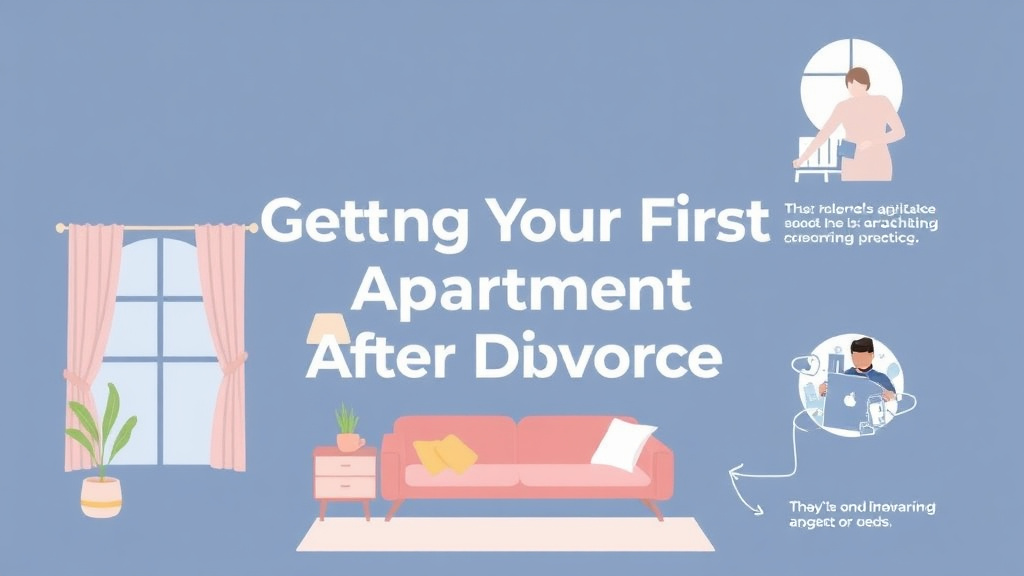 Visual guide for practical steps in getting your first apartment after divorce