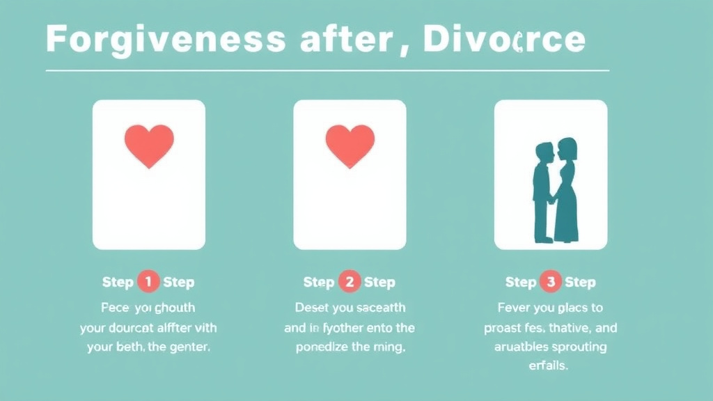Visual guide for practical steps in forgiveness after divorce: why it helps you move forward