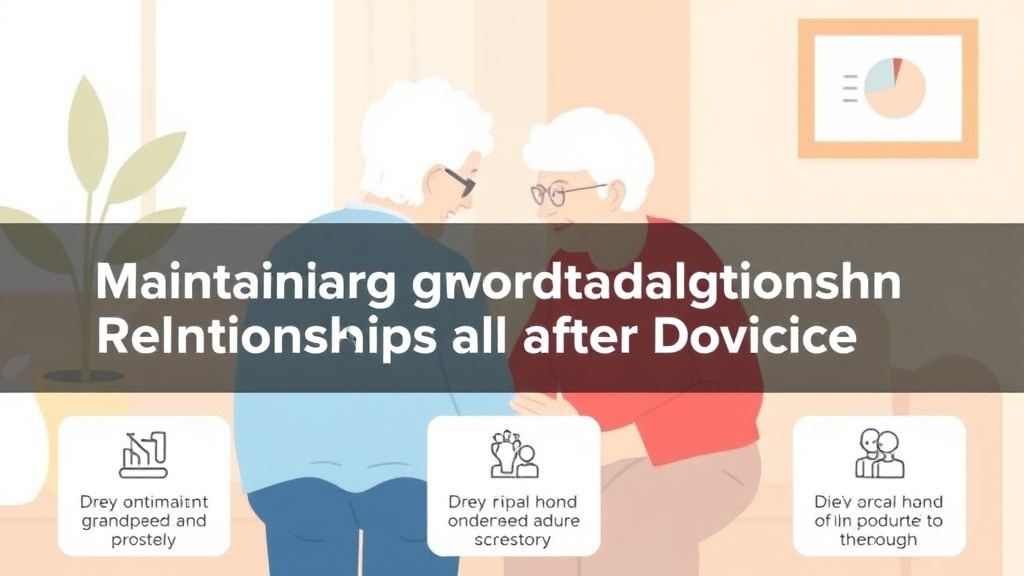 Visual guide for practical steps in maintaining grandparent relationships after divorce