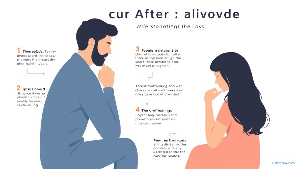 Visual guide for practical steps in grief after divorce: understanding the loss