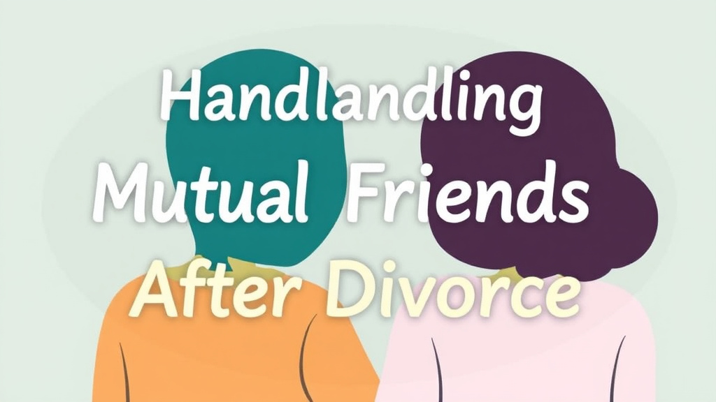 Visual guide for practical steps in handling mutual friends after divorce