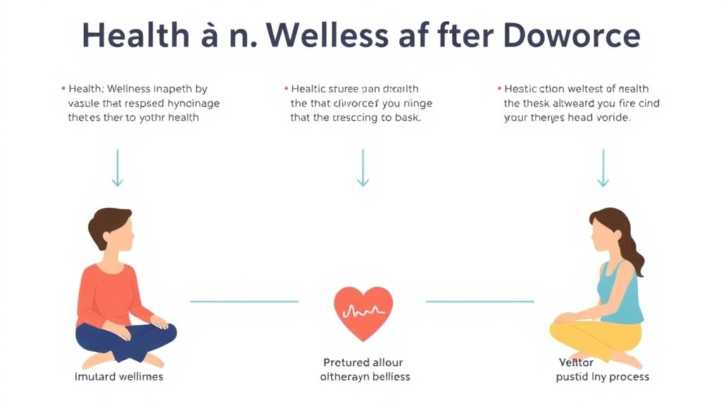 Visual guide for practical steps in health and wellness after divorce: physical and mental