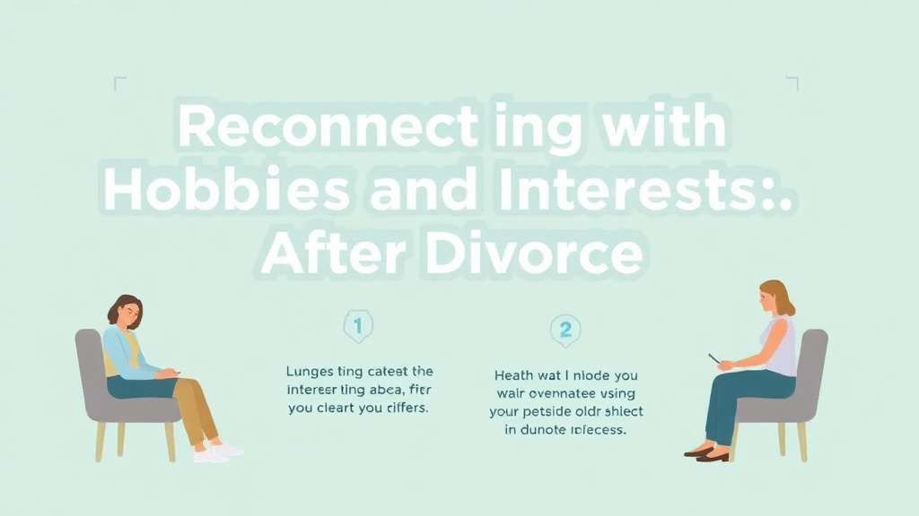 Visual guide for practical steps in reconnecting with hobbies and interests after divorce