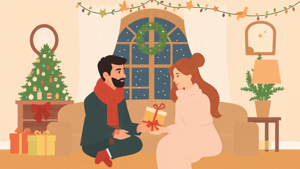 Illustration showing key concepts related to navigating holidays after divorce: creating new traditions