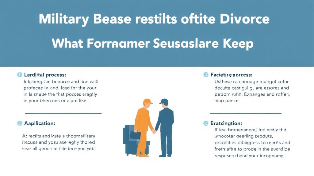 Visual guide for practical steps in military benefits after divorce: what former spouses keep