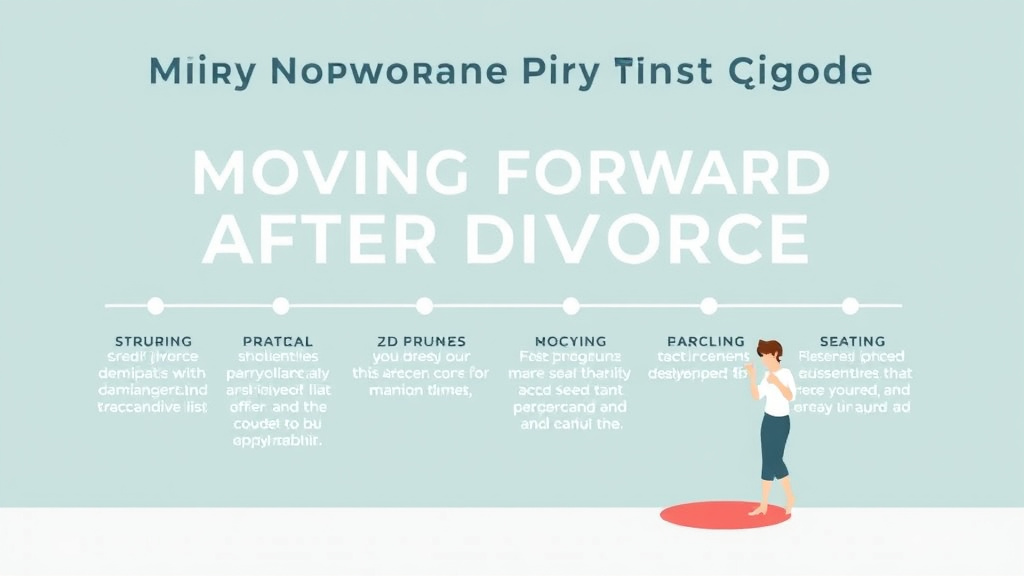 Visual guide for practical steps in moving forward after divorce: your next chapter
