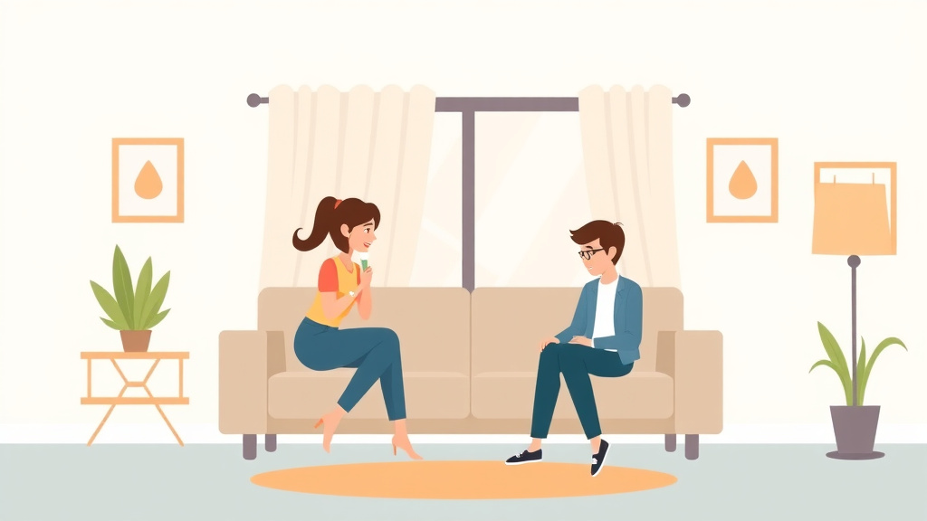 Illustration showing key concepts related to moving out during divorce: legal implications and practical tips