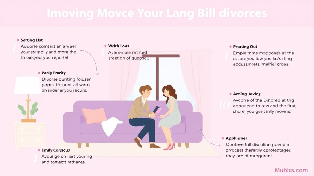 Visual guide for practical steps in moving out during divorce: legal implications and practical tips