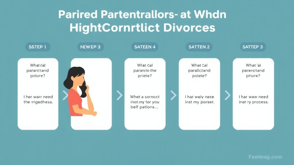 Visual guide for practical steps in parallel parenting after high-conflict divorce