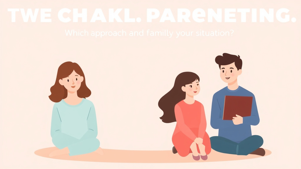 Illustration showing key concepts related to parallel parenting vs. co-parenting: which approach fits your situation