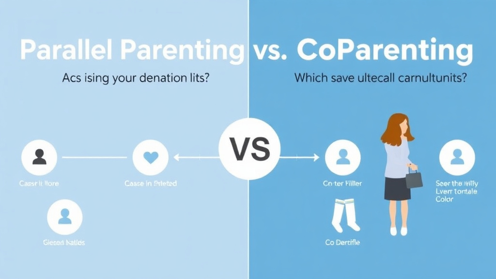 Visual guide for practical steps in parallel parenting vs. co-parenting: which approach fits your situation