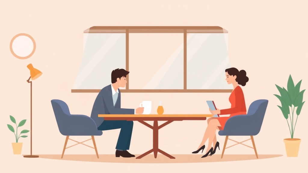 Illustration showing key concepts related to restarting your career after divorce: practical steps