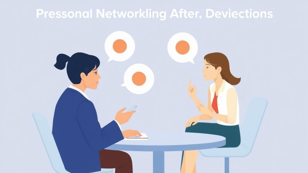 Visual guide for practical steps in professional networking after divorce: rebuilding connections