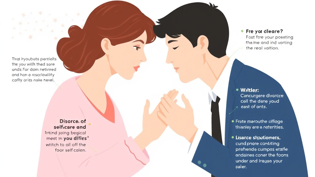 Visual guide for practical steps in self-care during and after divorce: practical strategies