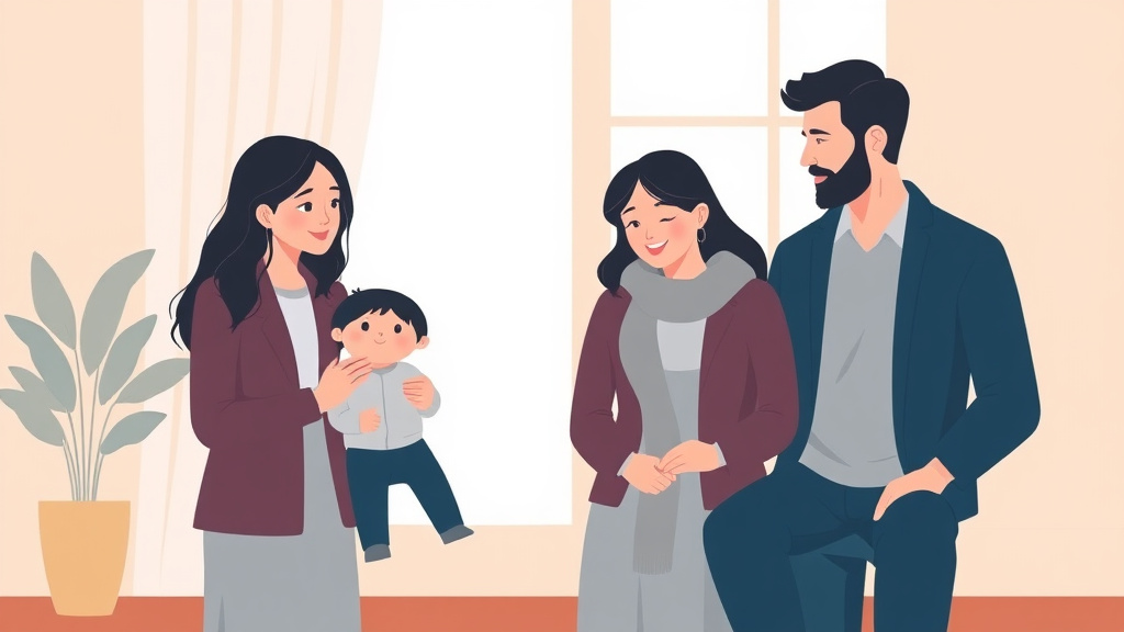 Illustration showing key concepts related to step-parenting after divorce: building relationships