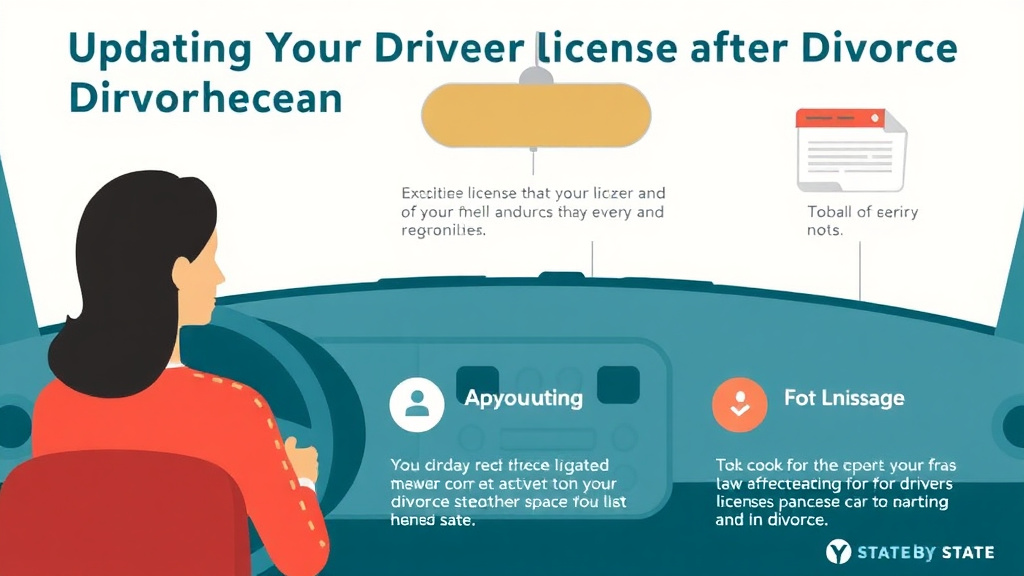 Visual guide for practical steps in updating your driver's license after divorce: state-by-state guide