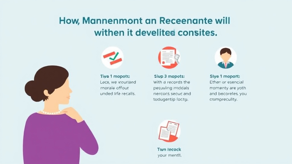 Visual guide for practical steps in updating medical records and emergency contacts after divorce