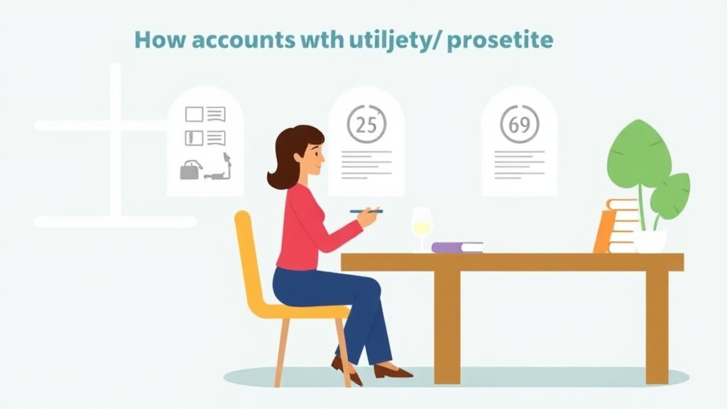 Visual guide for practical steps in setting up utility accounts after divorce