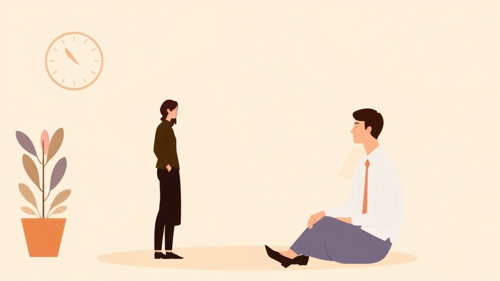 Illustration showing key concepts related to year one after divorce: what to do and what to expect