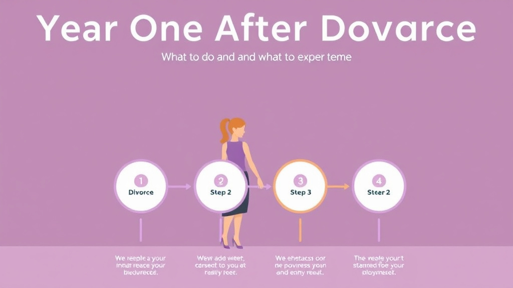 Visual guide for practical steps in year one after divorce: what to do and what to expect