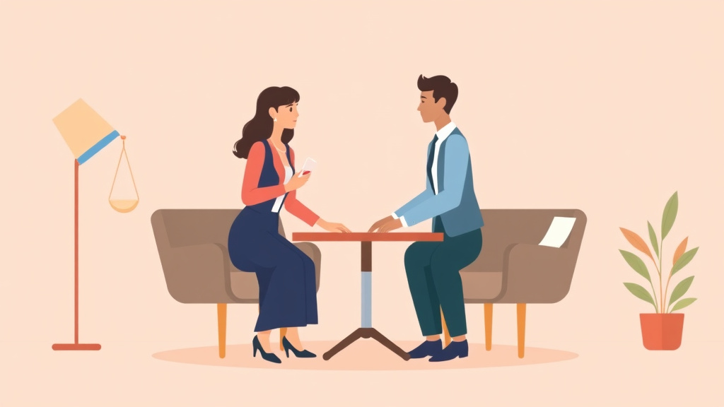 Illustration showing key concepts related to arbitration vs mediation in divorce: understanding the difference