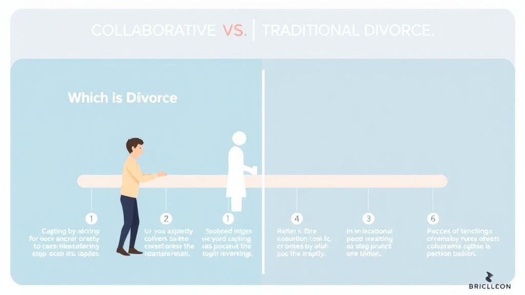 Visual guide for practical steps in collaborative vs traditional divorce: which is better