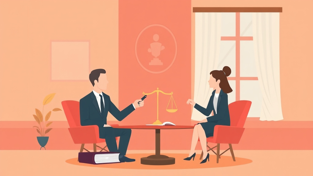 Illustration showing key concepts related to divorce arbitration: how private judging works