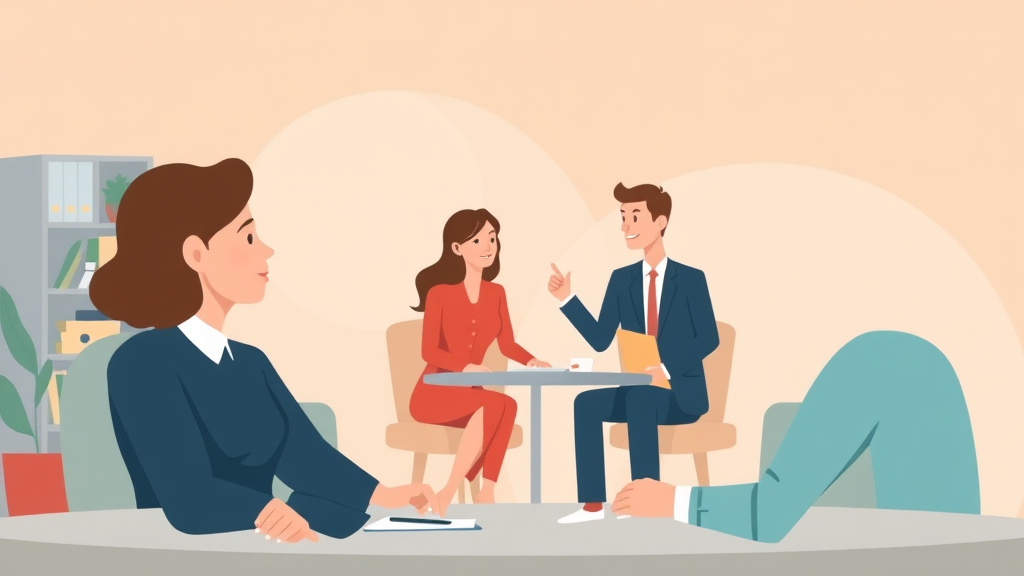 Illustration showing key concepts related to divorce coaches: what they do and when to hire one