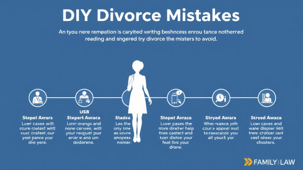 Visual guide for practical steps in diy divorce mistakes: costly errors to avoid