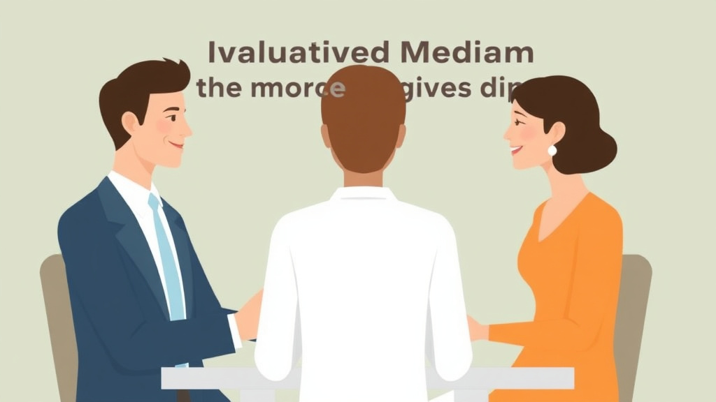 Visual guide for practical steps in evaluative mediation: when the mediator gives opinions