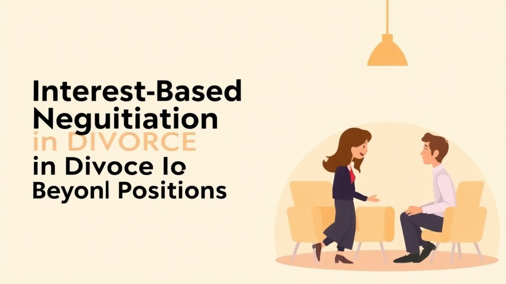 Illustration showing key concepts related to interest-based negotiation in divorce: beyond positions