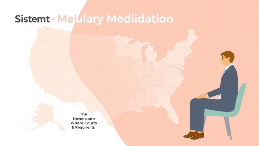 Visual guide for practical steps in mandatory mediation states: where courts require it