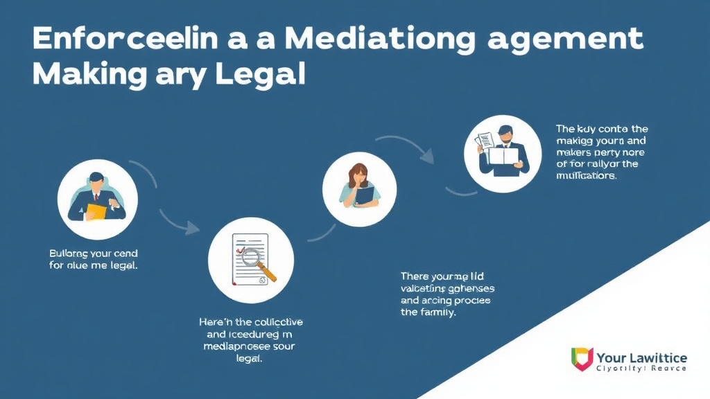 Visual guide for practical steps in enforcing a mediation agreement: making it legal