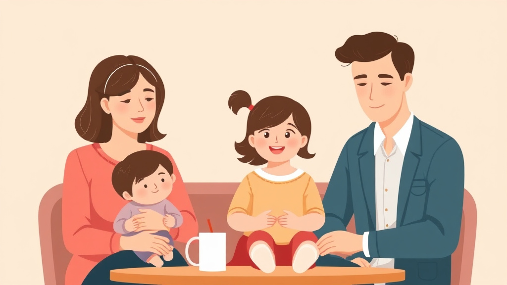 Illustration showing key concepts related to divorce mediation with children: custody and support issues