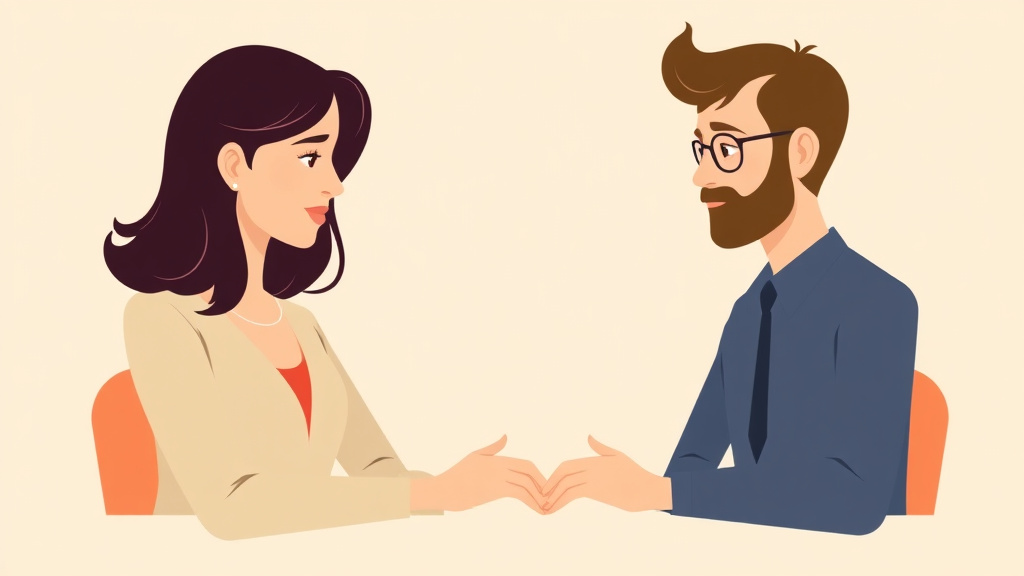 Illustration showing key concepts related to divorce mediation with a narcissistic spouse: can it work