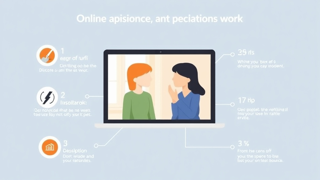 Visual guide for practical steps in online divorce mediation: how virtual sessions work