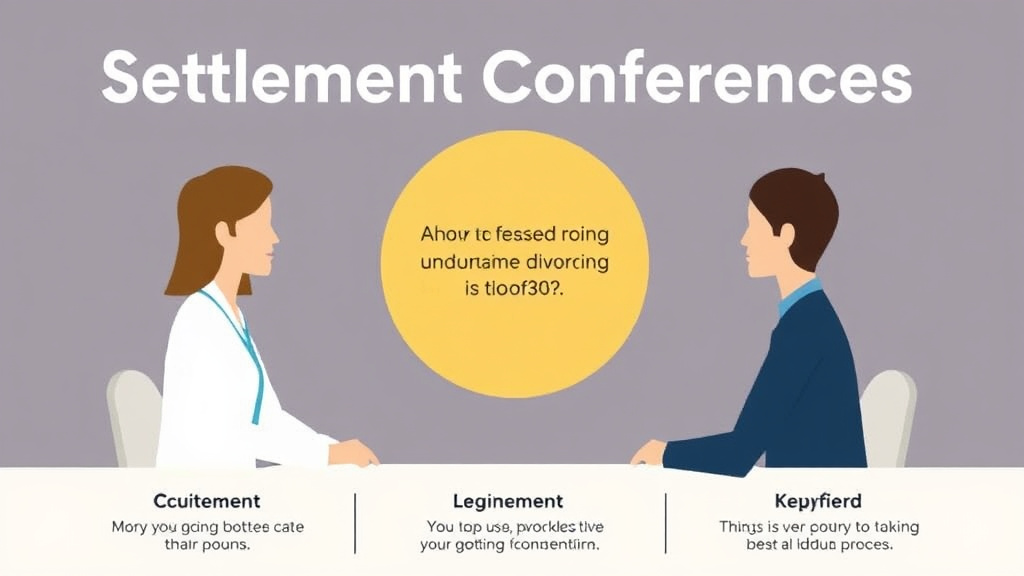 Visual guide for practical steps in settlement conferences in divorce: how they work