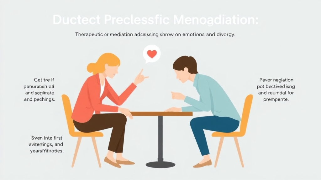 Visual guide for practical steps in therapeutic mediation: addressing emotions during negotiation