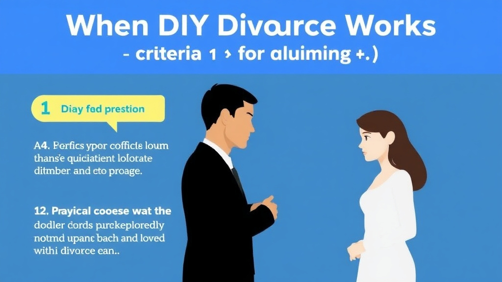 Visual guide for practical steps in when diy divorce works: criteria for going solo