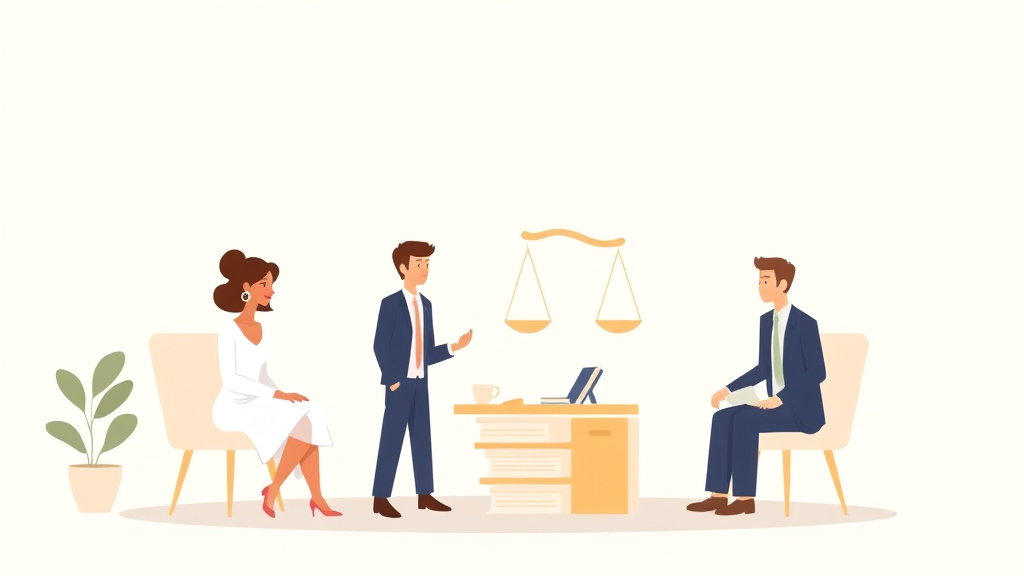 Illustration showing key concepts related to alabama divorce filing fees (2026)