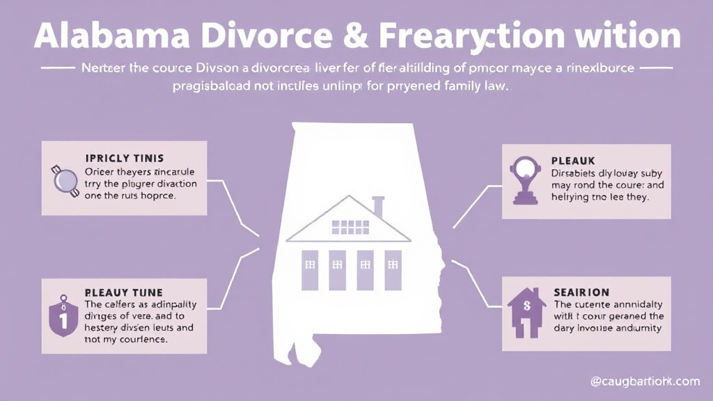 Visual guide for practical steps in alabama divorce property division rules
