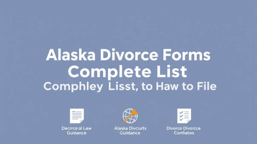 Illustration showing key concepts related to alaska divorce forms: complete list and how to file